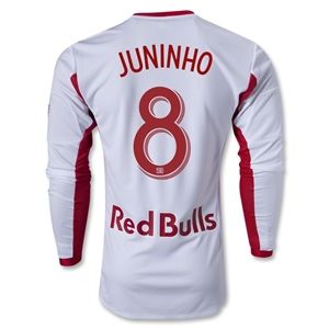 adidas New York Red Bulls 2013 JUNINHO LS Authentic Primary Soccer Jersey