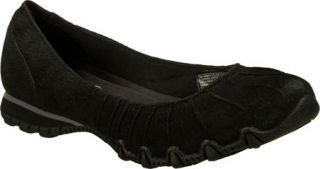 Womens Skechers Relaxed Fit Bikers Melodic   Black Ballet Flats