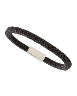 Woven Tube Bracelet, Black
