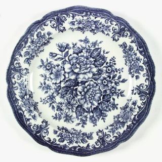 J & G Meakin Avondale Blue Large Dinner Plate, Fine China Dinnerware   Allover B