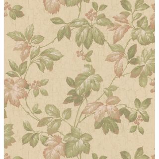 Brewster Green Leaves and Berries Wallpaper (GreenDimensions 20.5 inches wide x 33 feet longBoy/Girl/Neutral NeutralTheme TraditionalMaterials Non wovenCare Instructions WashableHanging Instructions PrepastedRepeat 21 inchesMatch Drop )