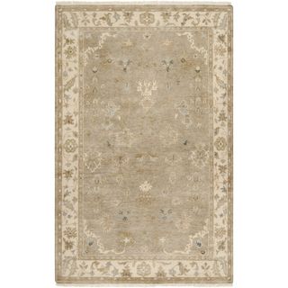 Hand crafted Mankato Traditional Oriental Beige Wool Rug (56 X 86)