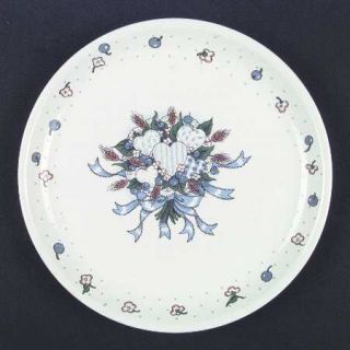 Tabletops Unlimited Blueberry Hearts Dinner Plate, Fine China Dinnerware   Heart