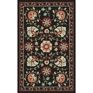 Asaka Anthracite/ Baked Clay Outdoor Rug (2 X 3) (PolyproplyeneLatex NoConstruction Method Hand hookedPile Height 1 inchStyle OutdoorPrimary color BlackSecondary colors GreenPattern TraditionalTip We recommend the use of a non skid pad to keep the