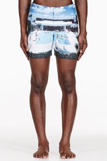 Orlebar Brown Blue Goodmans Gracious Printed Bulldog Swim Shorts