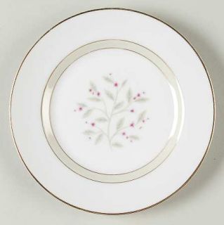 Mikado Debutante Bread & Butter Plate, Fine China Dinnerware   Pink Flowers,Gree