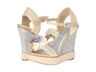 Naughty Monkey Sprinkle Womens Wedge Shoes (Silver)
