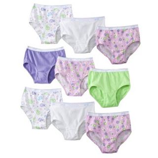 Fruit Of The Loom Girls 9 pack Brief Underwear   Assorted Colors 8