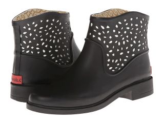 Chooka Perforated Bootie Womens Pull on Boots (Black)