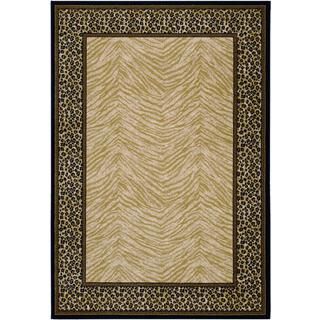 Everest Tanzania/doeskin 53 X 76 Rug (DoeskinSecondary colors Ebony, Sahara Tan & Soft LinenPattern Animal PrintTip We recommend the use of a non skid pad to keep the rug in place on smooth surfaces.All rug sizes are approximate. Due to the difference 