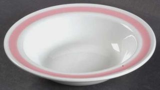 Arabia of Finland Ribbons Pink Rim Cereal Bowl, Fine China Dinnerware   Pink Bor