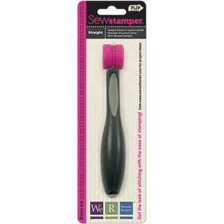 We R Memory Keepers Plastic Sew Stamper Tool With Straight Stitch Head (6 inches longMaterials PlasticThis self inking stamper creates a continuous stitch like line across paper crafting projectsHas an interchangeable head allowing for a variety of diffe