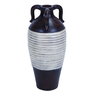 Traditional Design Terracotta Rusted Brown Finish Vase