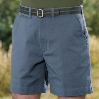 Mens Cabelas Aged Khaki 7 Side Elastic Flat Front Shorts